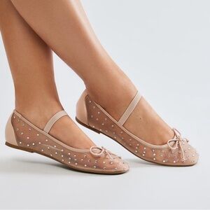 Mesh ballet flats